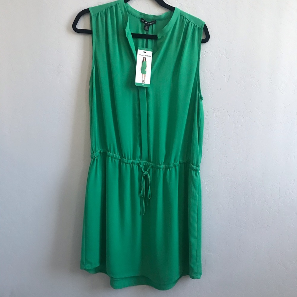 Green tie dress